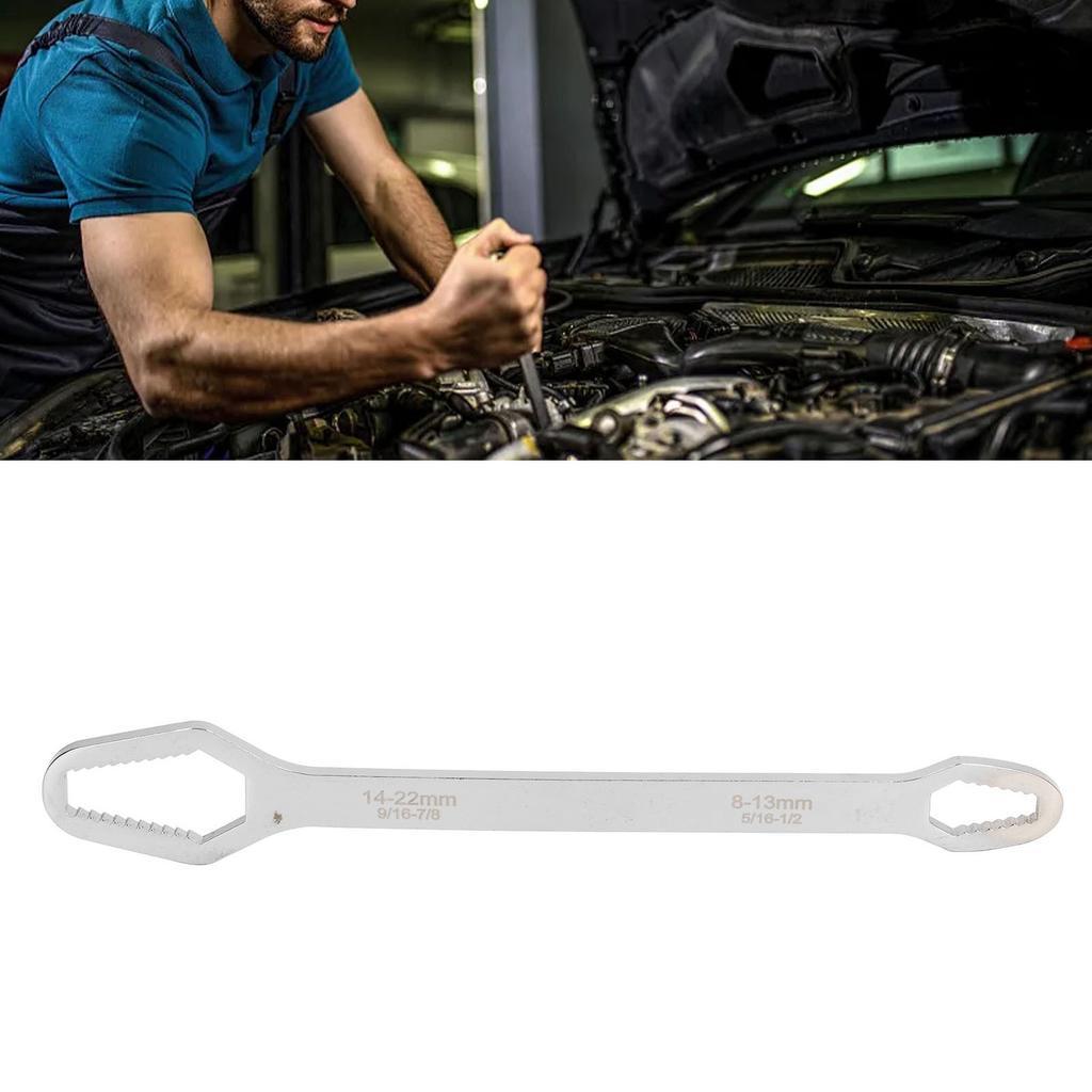 Double Ended Self Tightening Wrench Multifunctional   822mm Self Tightening Spanner for Auto Repair