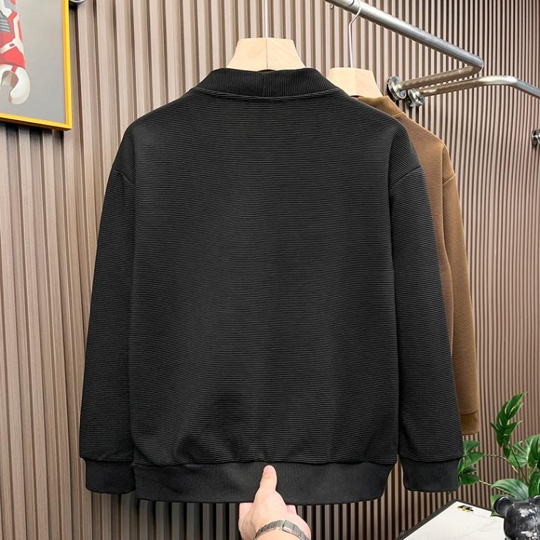 Calm High-End Temperament Retro Dark Coffee Color V-neck Sweater Cardigan Coat Men's Spring and Autumn Casual Sweater Men