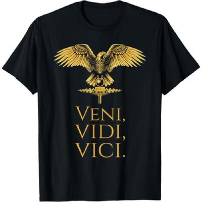 Ancient Roman Eagle - Julius Caesar Quote - Veni Vidi Vici T-Shirt