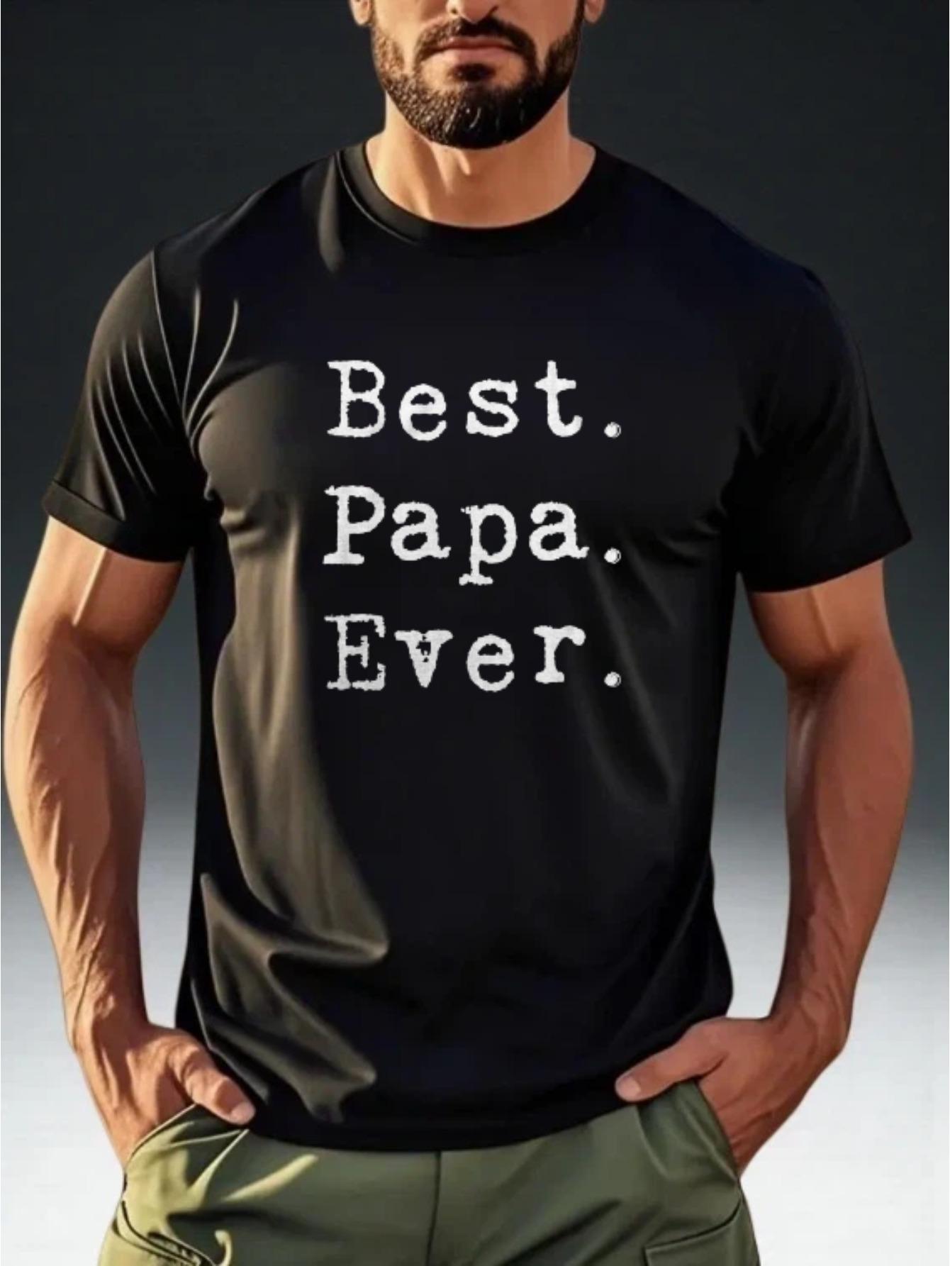 Men S Vintage-Style T-Shirt with The Phrase Best. Papa. Ever. Featuring a Distressed Print S