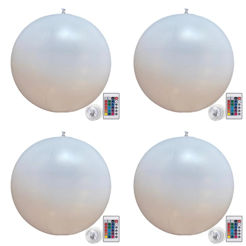 1-5PCS 60/90CM Floating Pool Lights with 16 Colors Waterproof Outdoor Swimming Underwater Pool Lights Ball for Swimming Pool