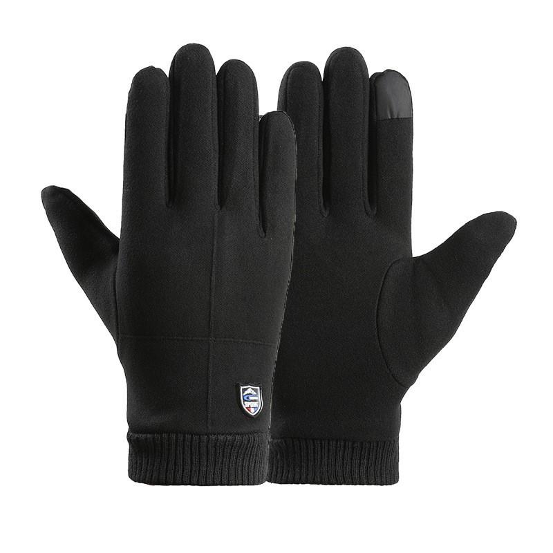 Warm Gloves for Women Rabbit Fleece Cute Bow Thickened Plush Windproof Riding Touch Screen Autumn and Winter Gloves