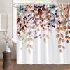 Autumn Pumpkin Truck Shower Curtain Thanksgiving Harvest Fall Watercolor Leaves Farmhouse Home Bathtubs Bathroom Curtain Decor