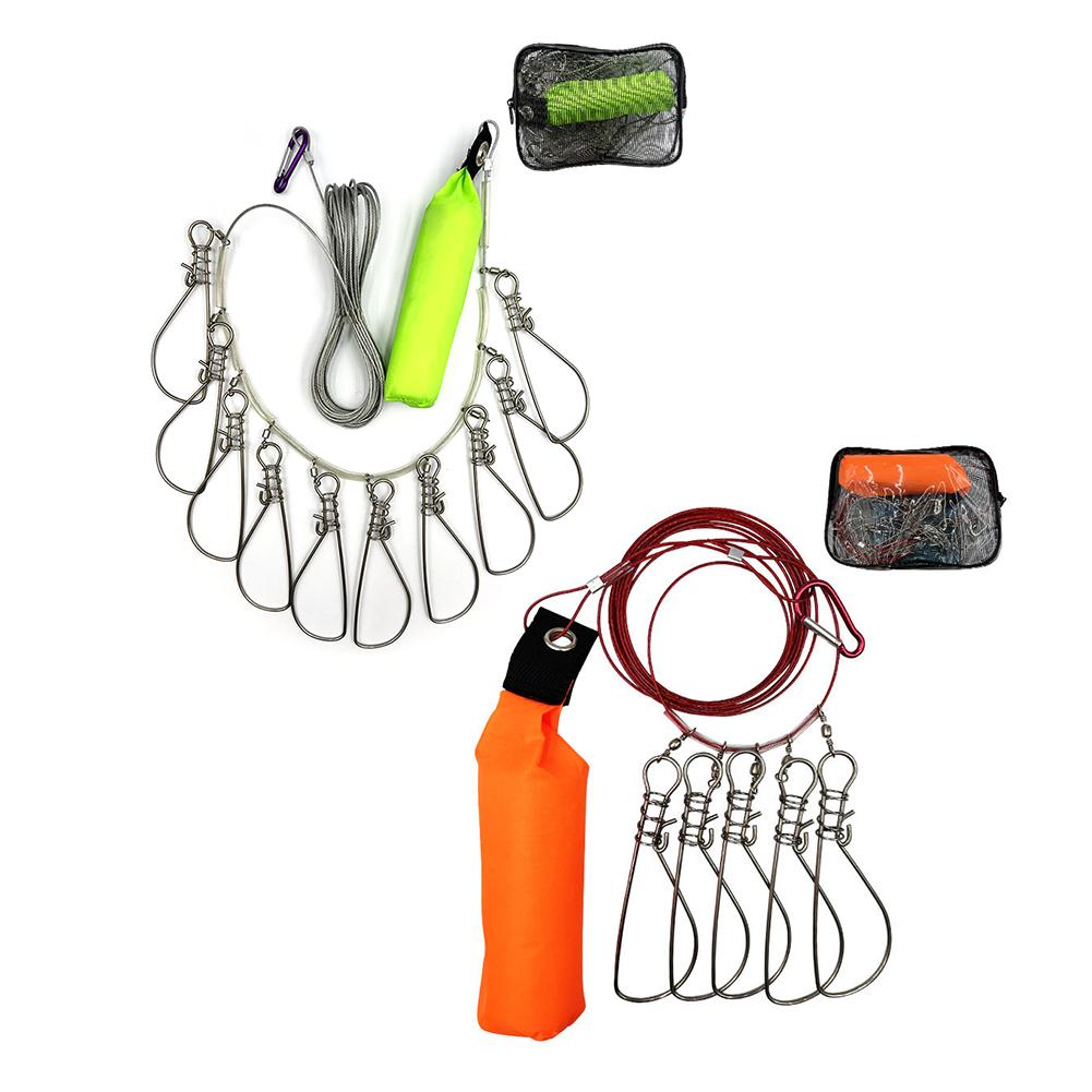 Fishing Stringer Live Fish Lock Aluminum Alloy Silicone Fish Stringer Clip Fish