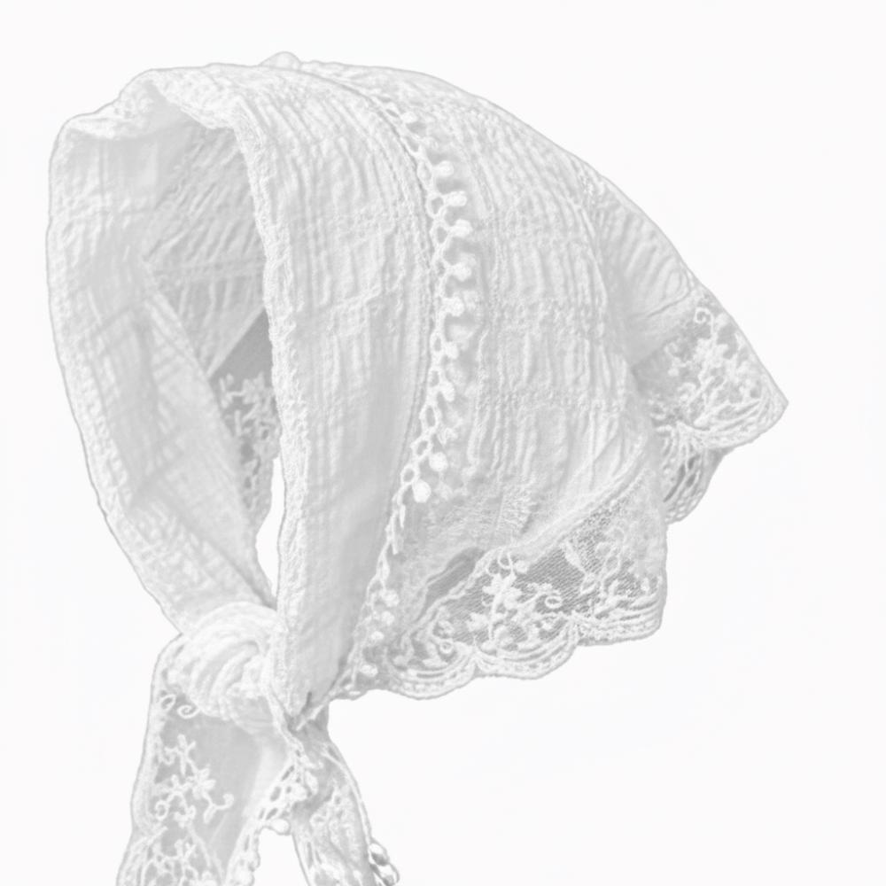 Vintage Lace Scarf Headband Colorful Pastoral Style French-style Hair Scarf Exquisite Korean Style Triangle Headscarf