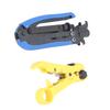 Coaxial Cable Crimping Pliers Combination Tool Adjustable Portable Coax Stripper Crimper Tool Kit