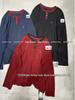 Xiao Wang's Korean Style Plus Size Embroidered Color Block T-Shirt, Brushed, Thickened Winter Layer
