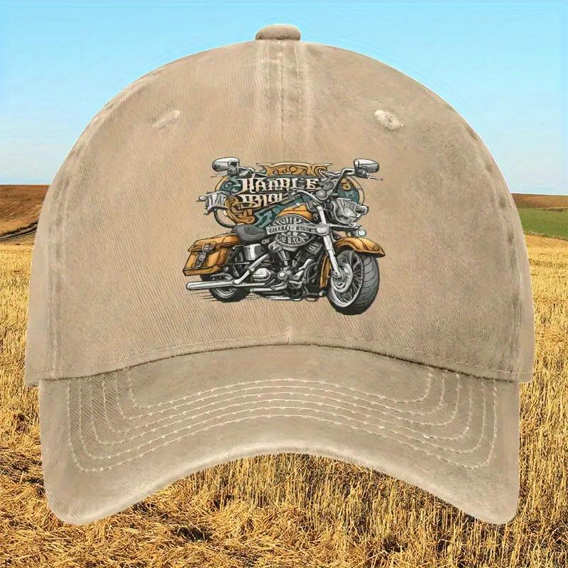 1pc  Davidson Motorcycle Cap  Adjustable Snapback Hat Featuring a Motorcycle Design Lightweight for All Seasons