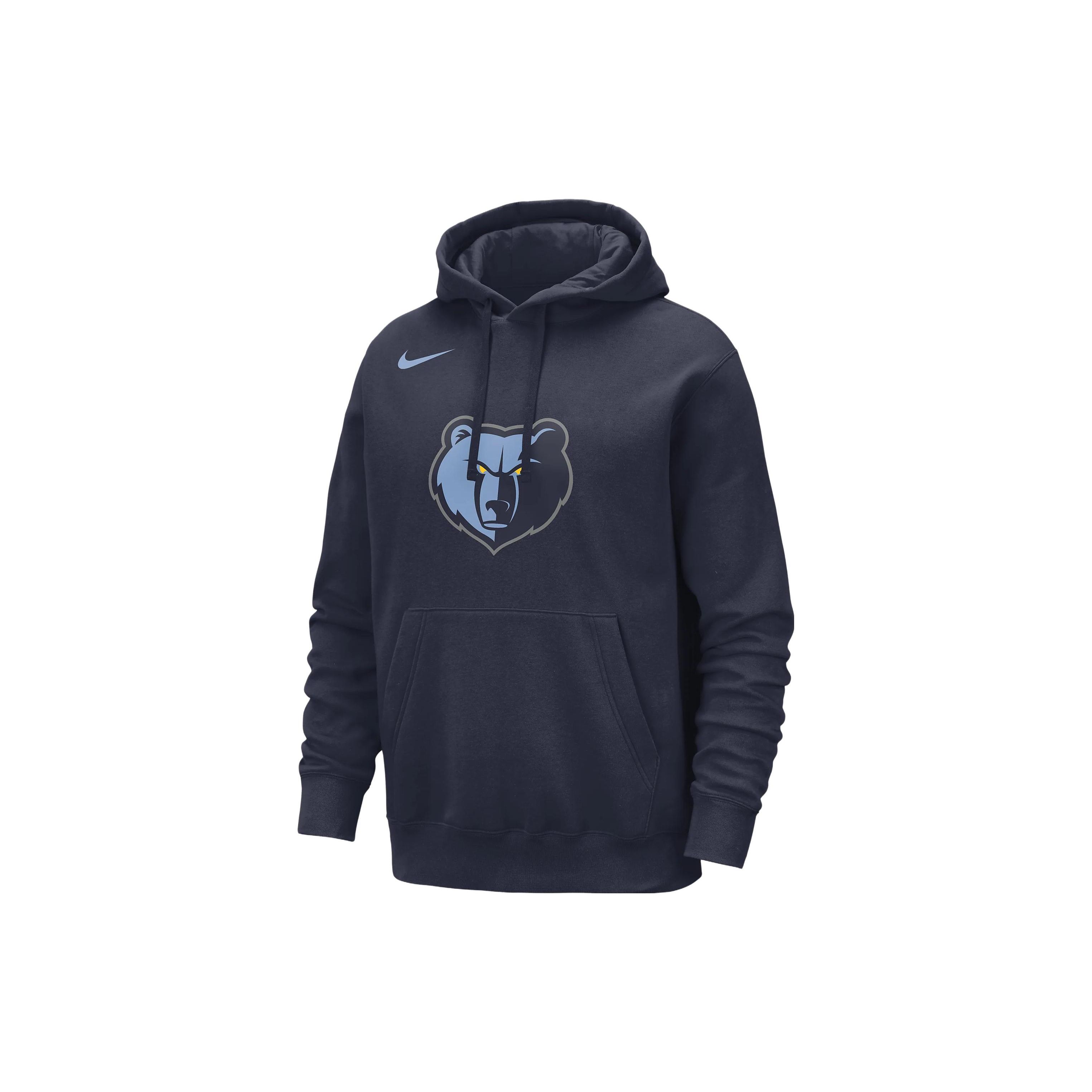 Nike Nba Pullover Hoodie Animal Pattern Fitted Long Sleeve Sweatshirt Men hoodies Navy-Blue FB4764-419 S
