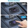 12V USB Outlet, 30W PD Port & 18W QC3.0 USB A Port Charger Socket with Button & LED Voltmeter for Car Boat Motorcycle RV