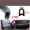 Black 4.5m Rubber Edge Seal Strip Car Door Pillar Noise Trim Weatherstrip U Type