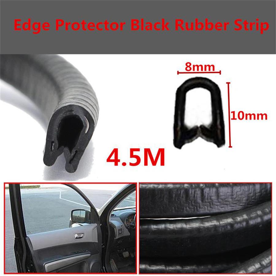 4.5M Black Car Edge Protector U-Shaped Rubber Door Noise Insulation Anti Dust