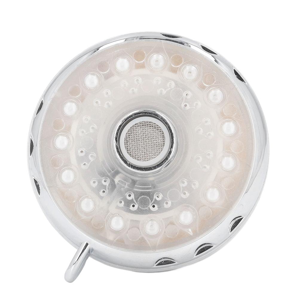 G1/2 Male Thread Shower Head Temperature Controlled 3 Color Changing Rainfall LED Fixed Shower Head