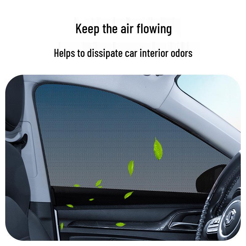 Car Interior Anti-Mosquito Mesh Sunshade and Privacy Net Curtain