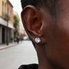 Hiphop Magnetic Ear Clip for Men Women,Crystal Zircon Metal Ear Clip,Non Perforated Ear Jewelry Gift