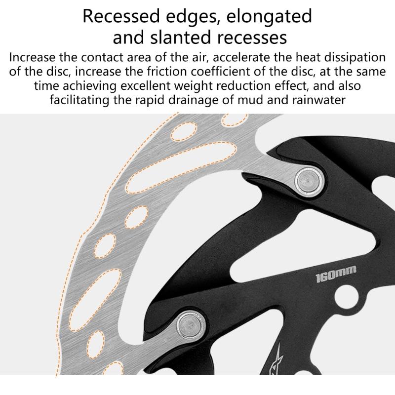 Center Lock Hydraulic Disc Brake Rotors 160mm Central Locking Bicycles Disc Brake Rotors for Road Bike Mountain Bike Rotors