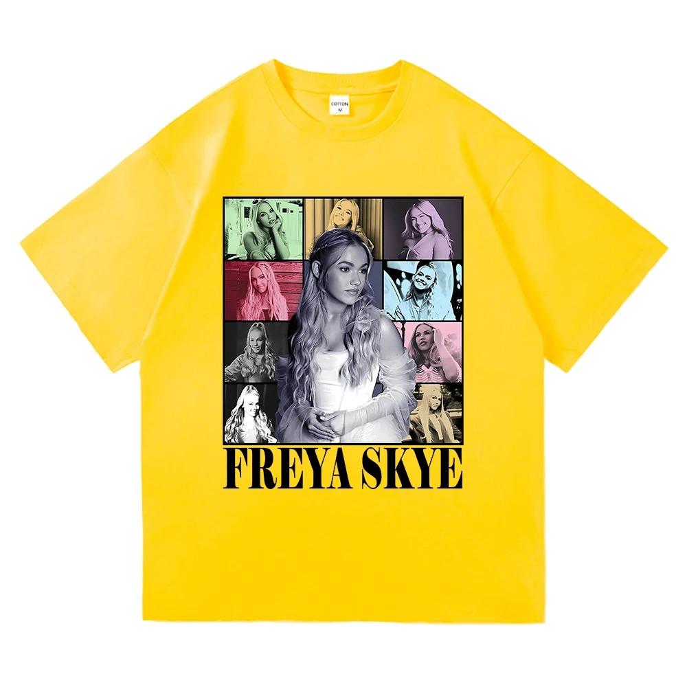 Freya Skye Stars Align Tour Poster Graphic Print Tshirt Men Women Harajuku Highstreet Wind Cotton Top Oversized Summer New Tee
