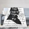 Pride and Prejudice Literary Jane Austen Knitted Blanket Book Lover Flannel Throw Blanket Airplane Travel Rug Piece Lightweight