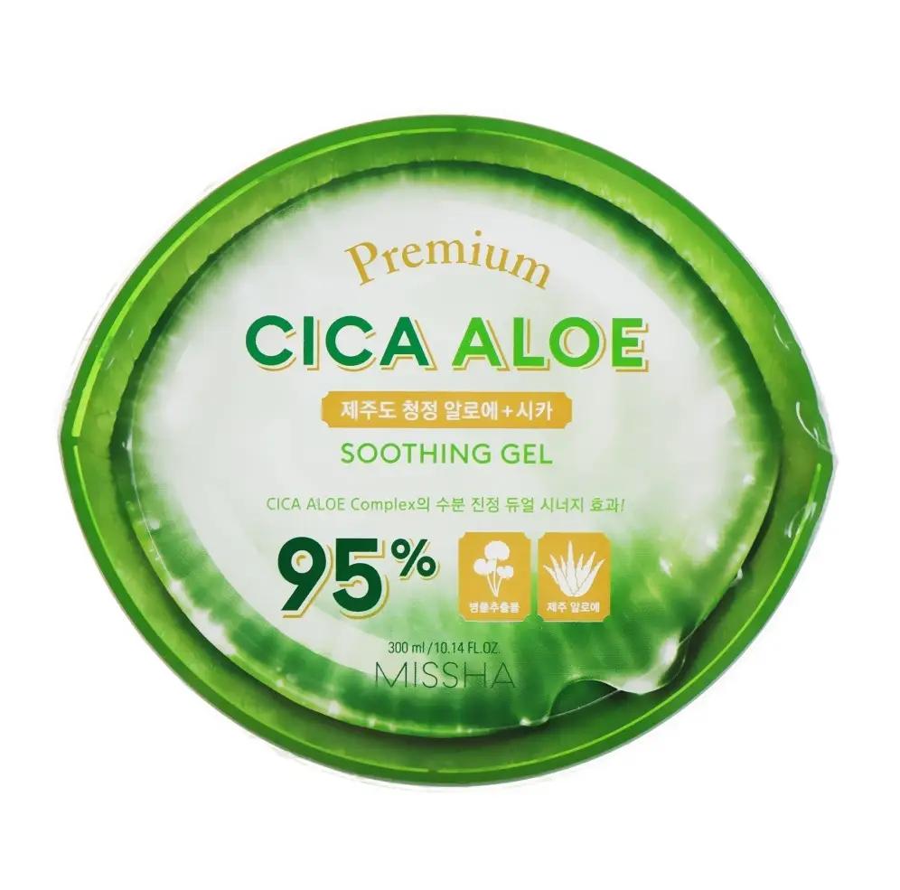 

Гель заспокійливий з центелою та алое віра для тіла Premium Cica Aloe Soothing Gel Missha 300 мл