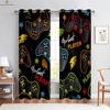 Cool Game Controller 3d Printed Curtains Suitable For Gaming Room Bedroom Study Room Decorative Curtains Home Decoration 2 PCS