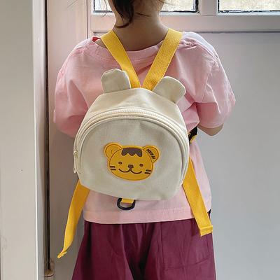 Korean Bear Kindergarten Backpack Lightweight Weight Weight Reduction Cute Boys and Girls Children's Canvas Mini Backpack