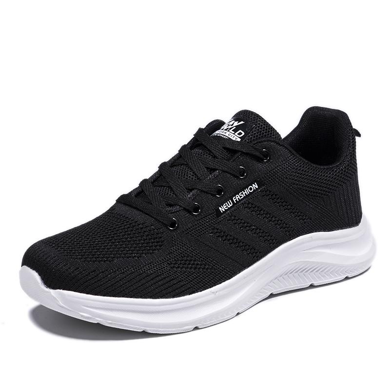 Women's sneakers latest knitted upper EV midsole lightweight breathable lace-up running shoes