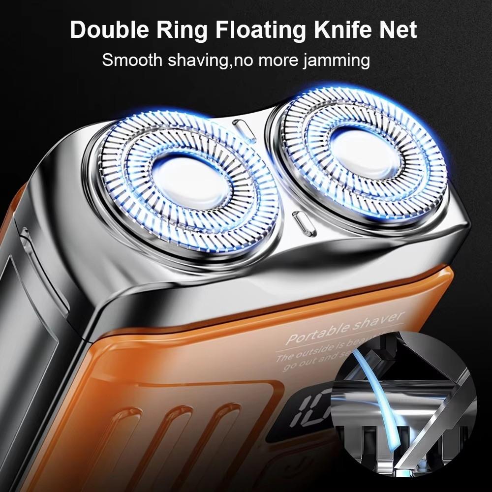LED Display Electric Shaver Wet Dry Use Face Beard Shaver Facial Hair Razor  for Home&Travel
