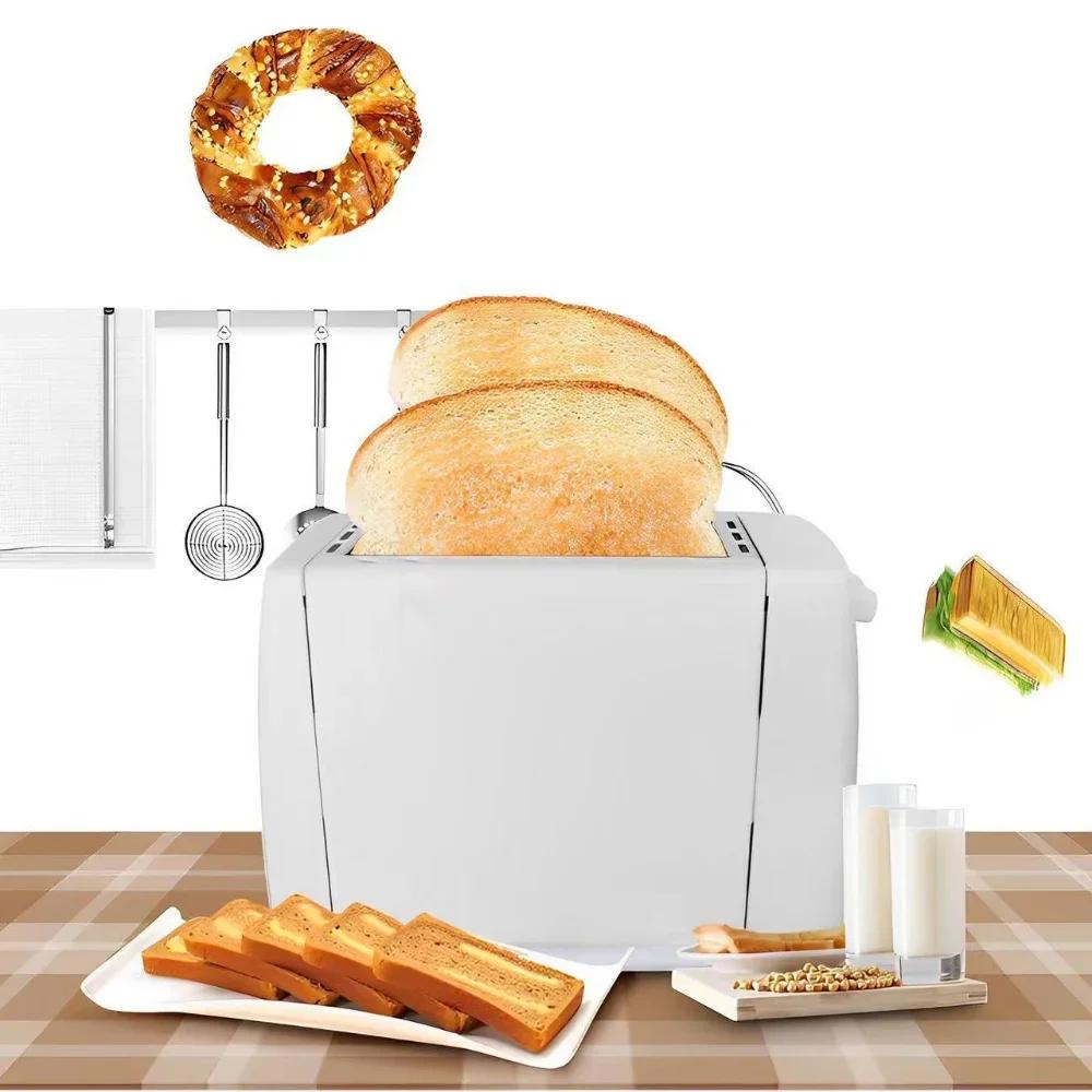 Toaster 1PC Edelstahl Toaster Ofen Doppelseitiges Backen Beheizter Toast Sandwich Home Automatische Frühstücksmaschine