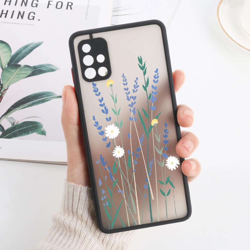 Ματ Θήκη Λουλούδι Για Samsung A05 Funda Galaxy A55 5G A54 A53 A52 A35 A34 A33 A14 A13 A12 A22 A23 A32 A51 A72 A73 M31 Σκληρή Θήκη