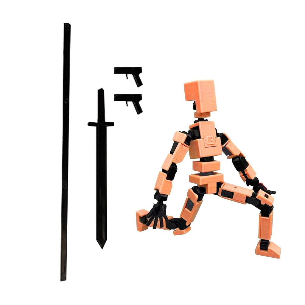 Multi Joint 3d Printed Human Doll, Fully Movable Mechanical Style Decompression Toy