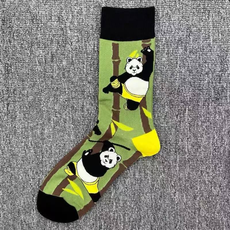 Happy Socks Men's Colorful Cartoon Astronaut Planet Floral Mid-Calf Socks, Large Size - Trendy Swedish Brand.