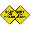 2pcs Reflective Car Sticker Baby on Board High Intensity Reflective Sticker for Car Waterproof Safety Warning Auto Bumper Window Sticker Kids on