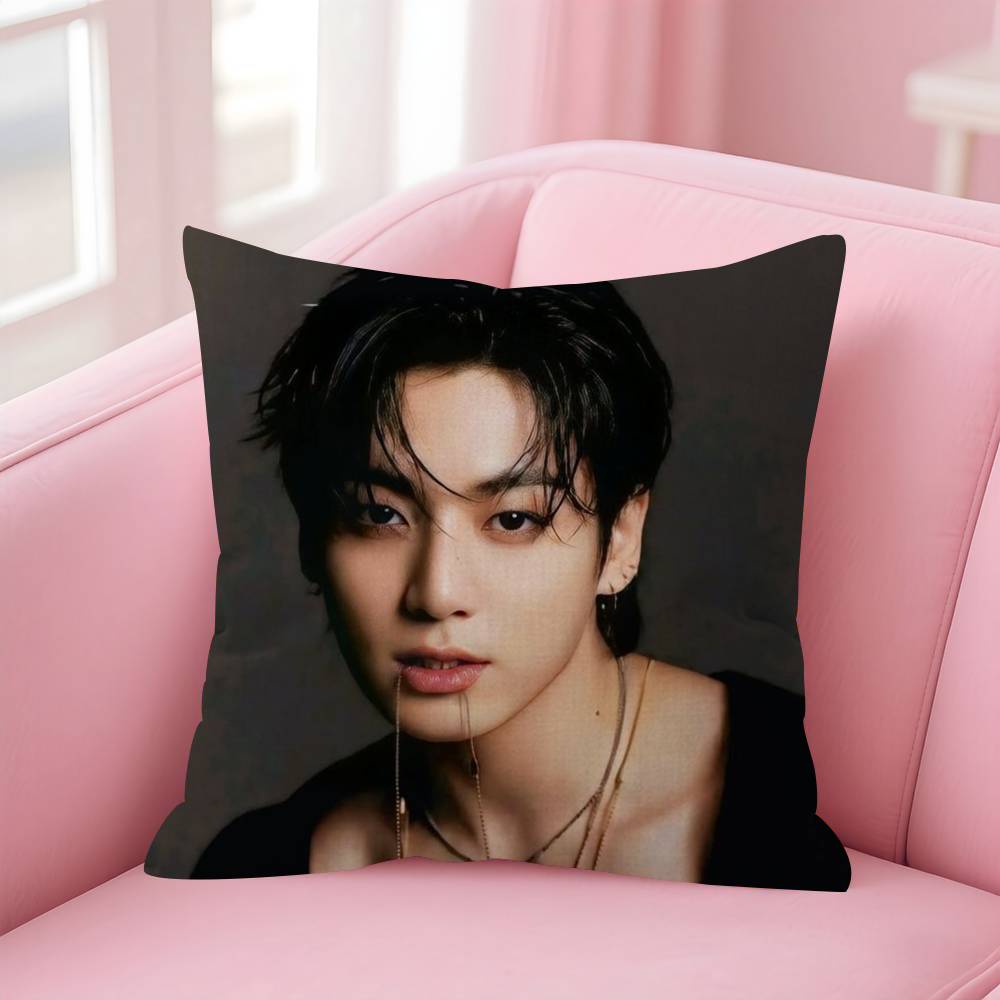 Kpop Stil-E-Junges-G-Kooks Büro Kissenbezug Auto Kissenbezug 45X45cm Lendenkissenbezug Sofakissenbezug