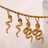 Hot Sale Round Pendant Stainless Steel Plated 18K Gold Snake Crystal Design Necklace Bracelet Accessories