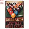 Vintage Billiard Pool Metal Tin Sign Wall Decor 20x30cm
