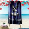 Name Custom Crystal Palace FC Print Beach Towel, Large Soft Quick Dry Towel for Beach Camping Swimming