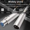 Xiatiaosann XLR Female To Male Converter Audio Mono Adapter TS Socket Jack for Microphone 6 Pack 3-Pin 6.35mm Mixer,