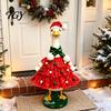 Holiday Outfit for Goose Statue Christmas Porch Outfit, Santa Dress with Plush Scarf And Outdoor Lawn Costume Hat Apparel, Festive Winter Yard