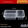 Anfeng 500ml 3-Compartment Disposable Meal Boxes