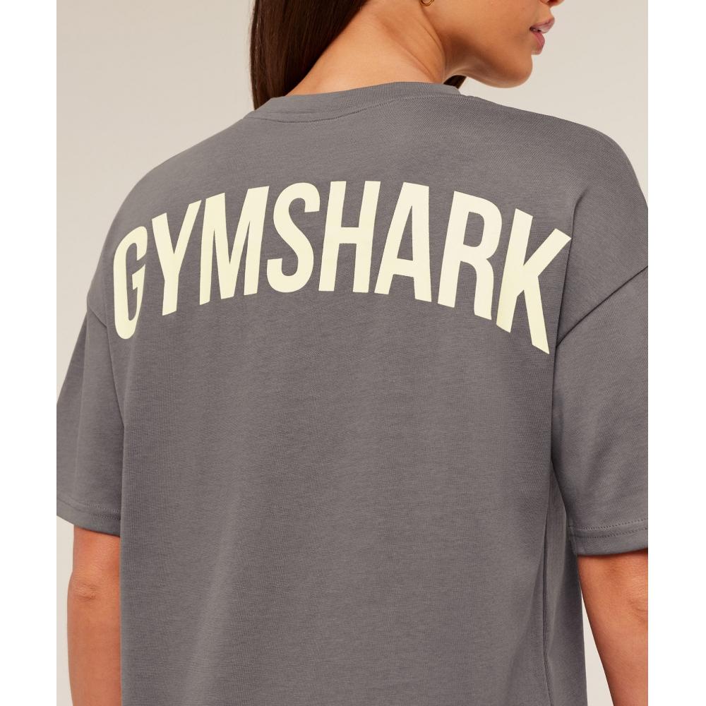 Gymshark Power Oversized T shirT Cool Brown B4a7o Nbzg
