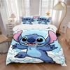 Stitch Clouds Print 3Pcs Bedding Setduvet Cover With 2 Bedropillowcase Home Birthday Gift