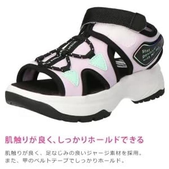 Moonstar NM J107 2E Girls' Sandals, Black, 20.0 cm,
