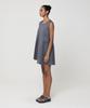 Meuameu Pleated Unbalance Stitch Sleeveless Dress