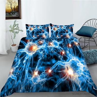 Human Cell 3D Digital Printing Quilt Cover Pillowcase Two Three Piece Set Polyester