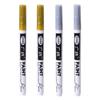 4 Stück/Set Ölbasierte Weiße Schwarze Permanente Farbe Marker Stifte 07mm Extra Fein Wasserabweisend für Felsenmalerei Holz Metall Leinwand