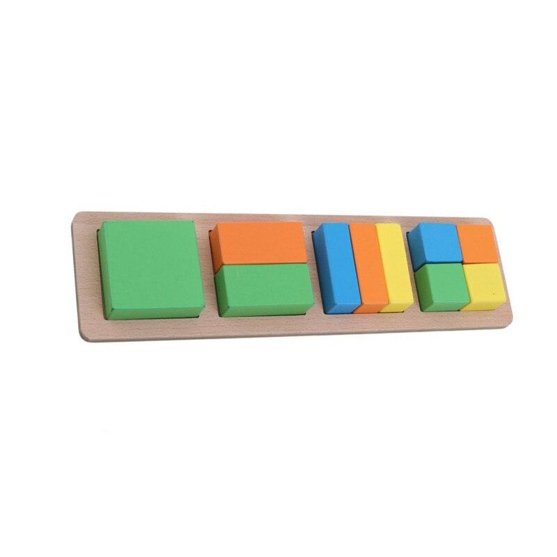 Dřevěné geometrické tvary Třídění Matematické Montessori Puzzle Barevné Předškolní učení Vzdělávací hra Hračky pro batolata