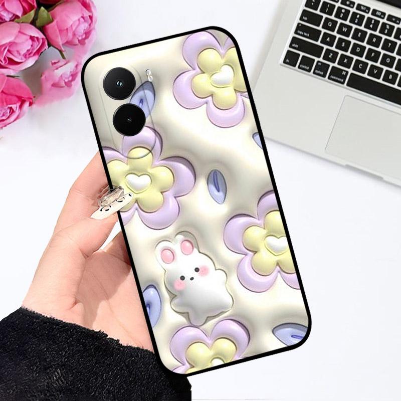 For Xiaomi Poco M7 4G Case Cute Cartoon Astronaut Silicon Soft TPU Shockproof Cover For Poco M 7 PocoM7 Phone Back Bumper Fundas
