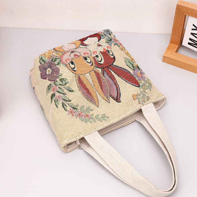 Baby Elephant Double-sided Embroidered Portable Small Bag Women's New Carry-on Handbag Change Mobile Phone Bag