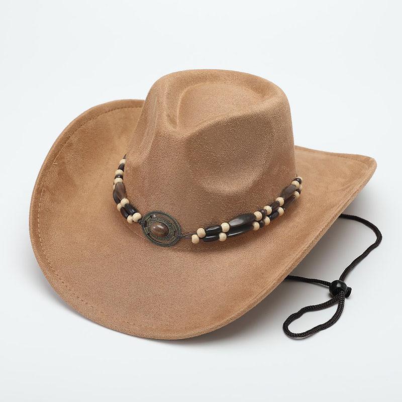 Cowboy Hat Men Women Outback Wool Felt Sunshade Sunhat For Casual Travel