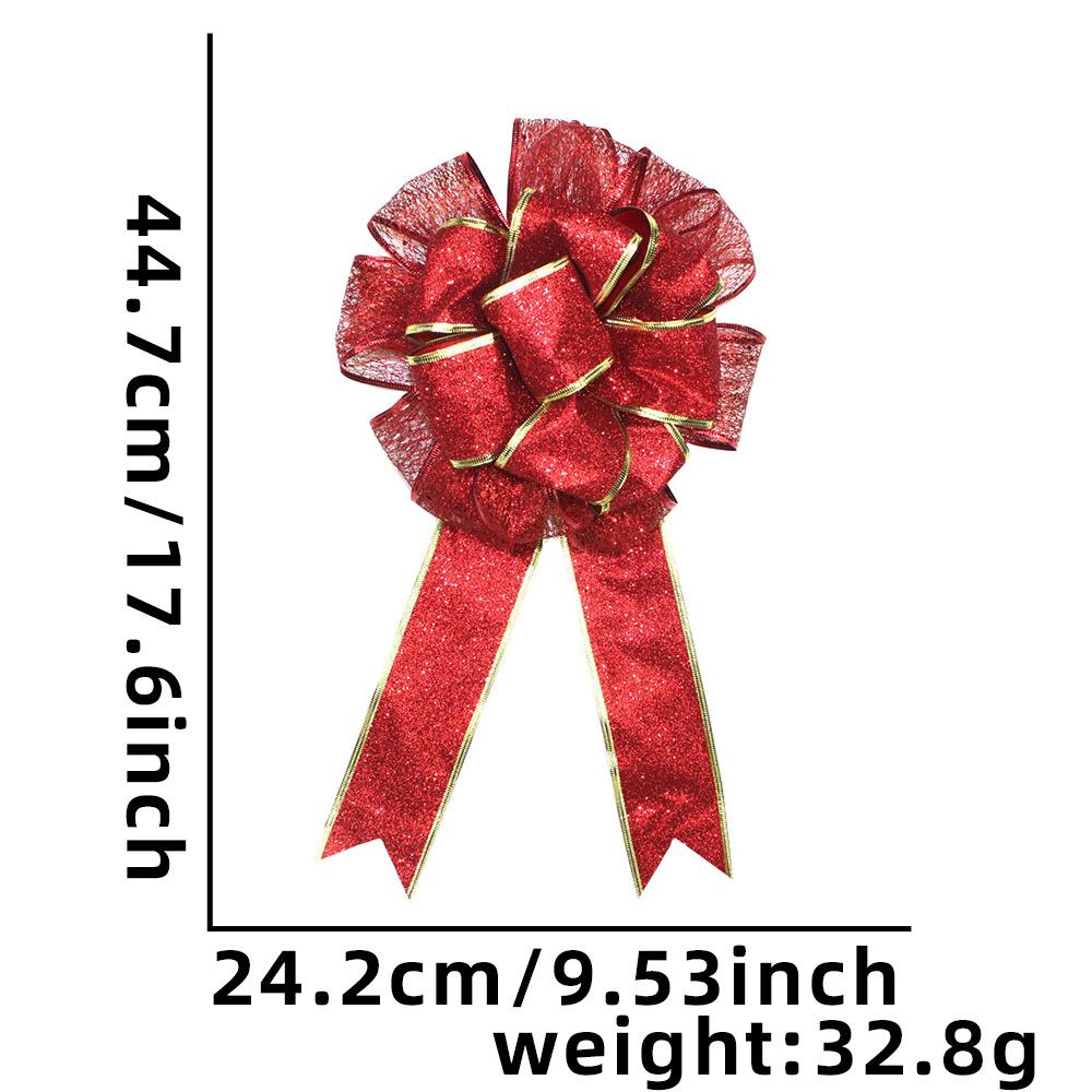 

2025 Red Double Layer Christmas Bow Pendant Ornament